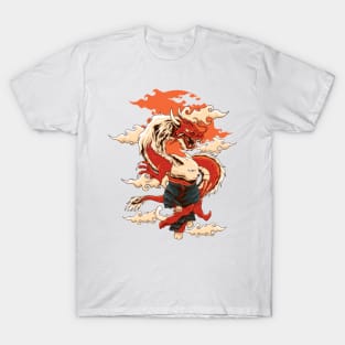 Japanese dragon with fox T-Shirt